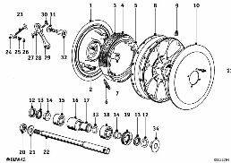 Freins diagram for BMW R 26         -60 R26