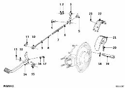 Frein de roue arrière diagram for BMW R 26         -60 R26
