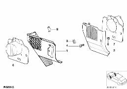 TRIM PANEL LEG ROOM diagram for BMW 3 Series E36 323i