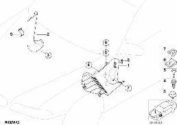 Habillage lateral plancher diagram for BMW 5 Series E39 525td