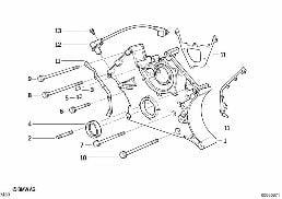 LOWER TIMING CASE diagram for BMW 7 Series E32 740i