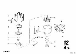 Stroomverdeler-onderdelen diagram for BMW 2500-3.3Li 3.3Li