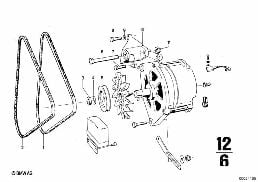 ALTERNATOR SUSPENSION BRACKET diagram for BMW 2500-3.3Li 3.0Si
