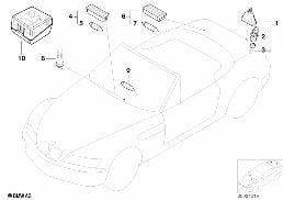VARIOUS LAMPS diagram for BMW Z3 E36 M