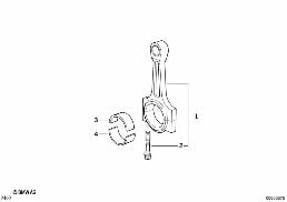 CRANKSHAFT CONNECTING ROD diagram for BMW 7 Series E32 740i