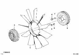 COOLING SYSTEM-FAN/FAN COUPLING diagram for BMW 3 Series E36 323i