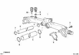 COOLING SYSTEM PIPE diagram for BMW 7 Series E32 740i