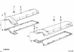 Tampa das válvulas diagram for BMW 7 Series E38 750i