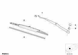 WIPER ARM/WIPER BLADE diagram for BMW Z3 E36 1.9
