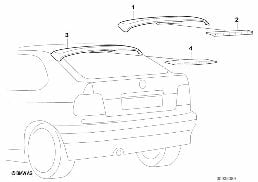 ROOF SPOILER diagram for BMW 3 Series E36 316i 1.9