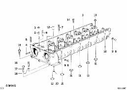 CYLINDER HEAD/INTERMEDIATE HOUSING diagram for BMW 5 Series E34 M5 3.8