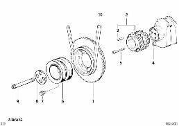 BELT DRIVE-VIBRATION DAMPER diagram for BMW 5 Series E34 M5 3.8