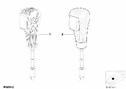 INDIVIDUAL SELECTOR LEVER HANDLE, WOOD diagram for BMW 3 Series E46 318i
