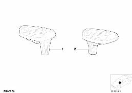 INDIVIDUAL SELECTOR LEVER HANDLE, WOOD diagram for BMW 3 Series E36 320i