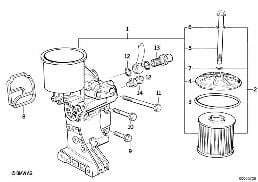 LUBRICATION SYSTEM-OIL FILTER diagram for BMW 3 Series E36 323i