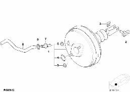POWER BRAKE UNIT DEPRESSION diagram for BMW Z3 E36 2.8