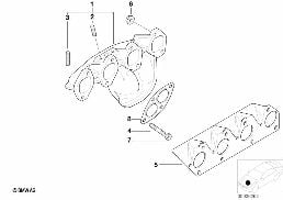 EXHAUST MANIFOLD diagram for BMW 3 Series E46 318i