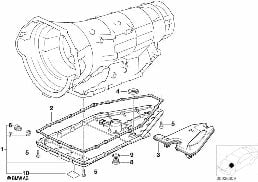 A5S560Z OIL PAN diagram for BMW 7 Series E38 740i