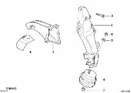 发动机悬挂装置 / 发动机减震器 diagram for BMW 3 Series E36 318i