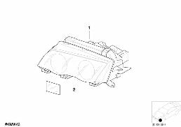 HEADLIGHT diagram for BMW 3 Series E46 318i