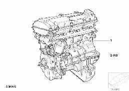 SHORT ENGINE diagram for BMW 3 Series E36 320i
