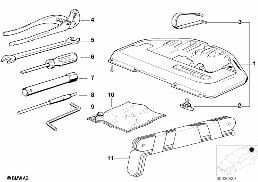 CAR TOOL/TOOL BOX diagram for BMW 5 Series E34 525tds