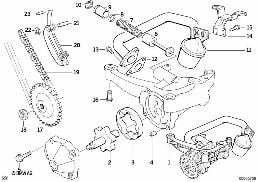 供油 / 機油泵 帶驅動裝置 diagram for BMW 3 Series E36 M3