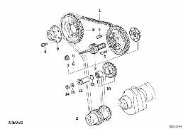 正時機構正時鏈 diagram for BMW 3 Series E36 M3