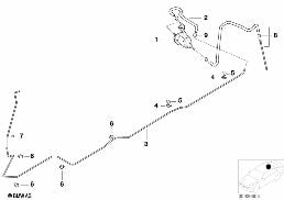 Zasilanie paliwowe/Pompa/Przewody diagram for BMW 3 Series E46 320d