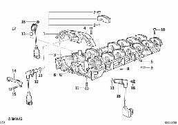 氣缸蓋/中間殼體 diagram for BMW 3 Series E36 M3