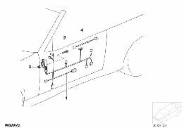 車門導線束 diagram for BMW 3 Series E36 M3