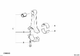 CRANKSHAFT CONNECTING ROD diagram for BMW 5 Series E34 M5 3.8