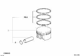 Vevaxel-kolv diagram for BMW 3 Series E36 M3