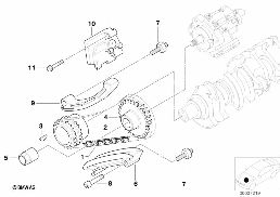 ロア アクチュエーター/タイミング diagram for BMW 5 Series E39 525d