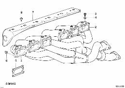 排氣歧管 diagram for BMW 3 Series E36 M3