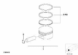CRANKSHAFT-PISTONS diagram for BMW 5 Series E61 LCI M5