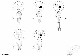 INDIVIDUAL GEAR SHIFT KNOBS, WOOD diagram for BMW 3 Series E36 320i