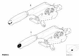 INDIVIDUAL HANDBRAKE LEVER W/WOOD HANDLE diagram for BMW 3 Series E36 320i
