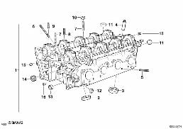 CYLINDER HEAD diagram for BMW 7 Series E32 740i