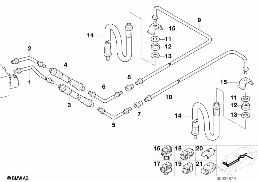 REAR BRAKE PIPE ASC/DSC