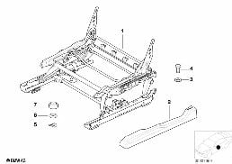 FRONT SEAT RAIL diagram for BMW 3 Series E46 318i