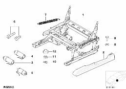 FRONT SEAT RAIL ELECTRICAL/SINGLE PARTS diagram for BMW 3 Series E46 325Ci