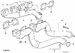EXHAUST MANIFOLD diagram for BMW 5 Series E39 M5
