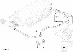 Moteur à commande par dépression diagram for BMW 7 Series E38 735iL