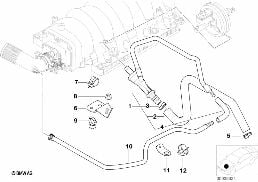 Moteur à commande par dépression diagram for BMW 7 Series E38 735iL