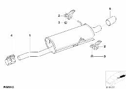 REAR MUFFLER diagram for BMW 3 Series E46 318i