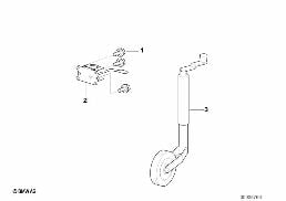 Remorque: pièces détachées roue d'appui diagram for BMW 5 Series E39 525td
