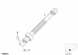 STEER.COL.-LOWER JOINT ASSY diagram for BMW Z3 E36 3.0i