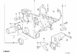 Obudowa skrzyni łańcuchowej diagram for BMW 5 Series E34 525tds