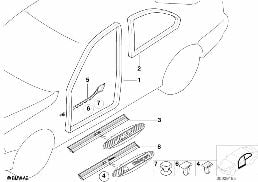 EDGE PROTECTOR / TRIM FOR ENTRY diagram for BMW 3 Series E36 M3